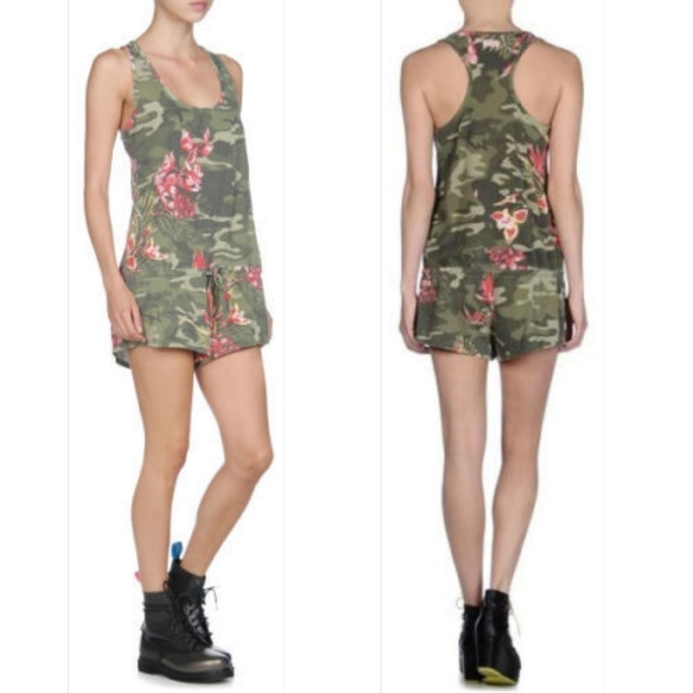 Diesel Fifty Five DSL Camo Floral Romper S NWT